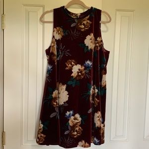 Floral velvet dress
